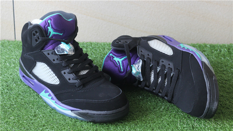 Air Jordan 5 Retro Black And Purple Grape